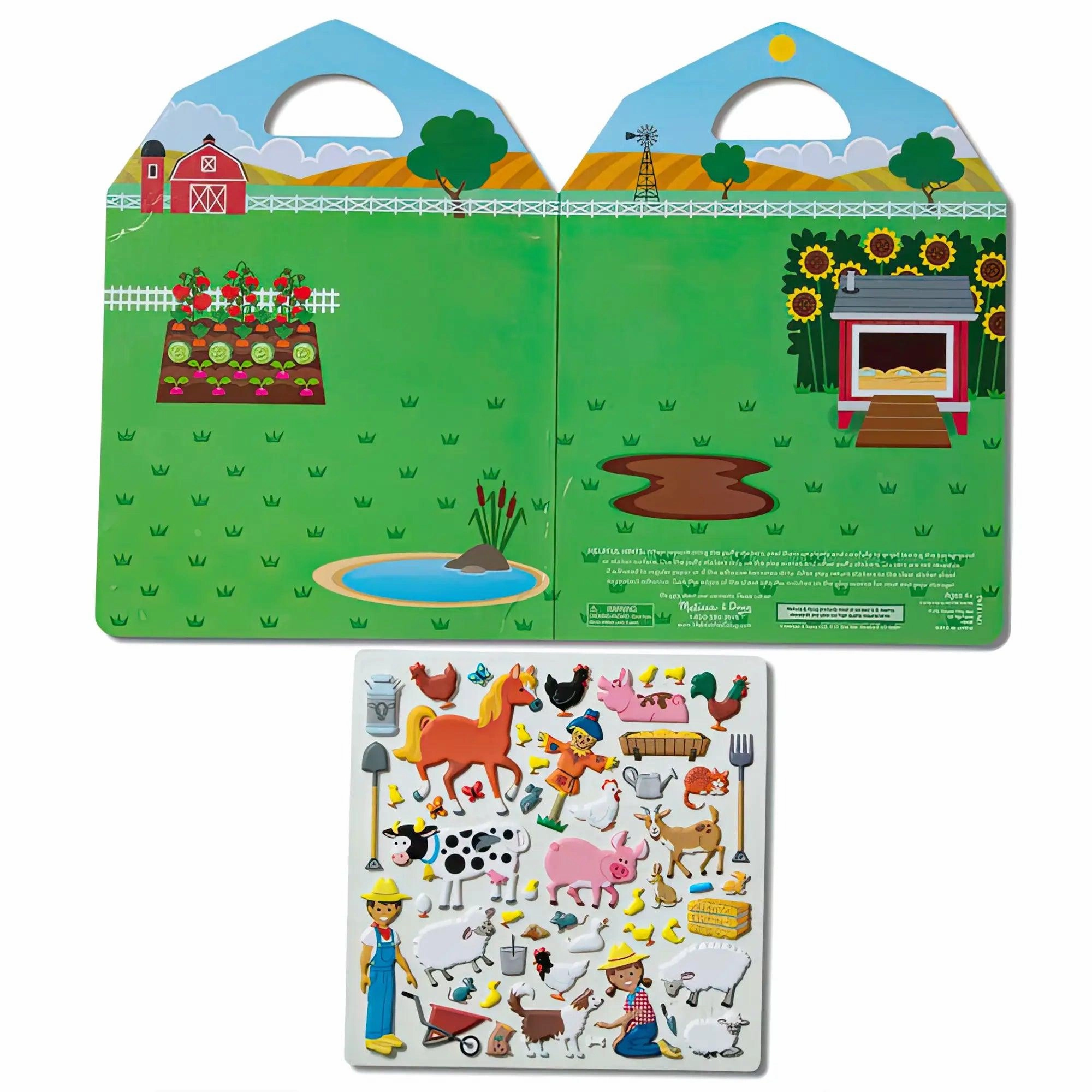 Melissa & Doug Farm Reusable Puffy Stickers