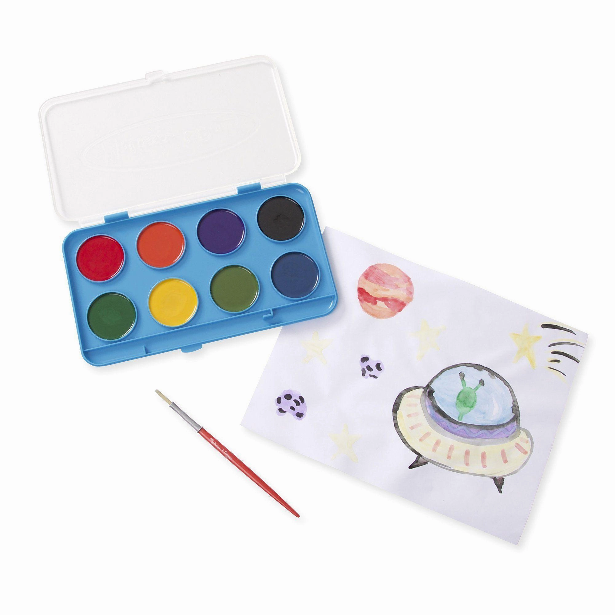 Melissa & Doug Jumbo Watercolor Paint Set (8 colors)