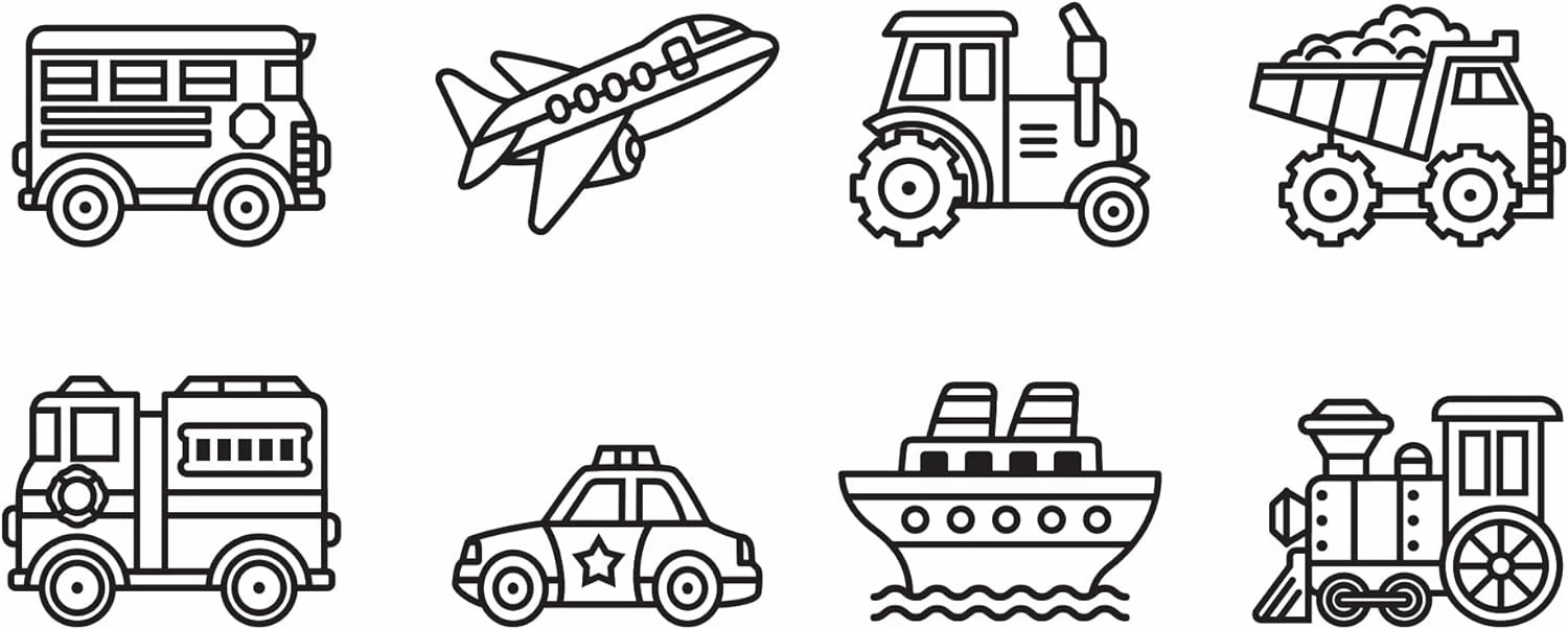 Melissa & Doug My First Wooden Stamp Set - Vehicles