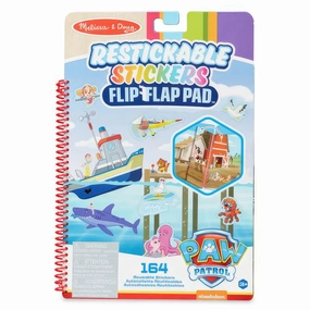 Melissa & Doug PAW Patrol Restickable Stickers Flip-Flap Pad - Adventure Bay