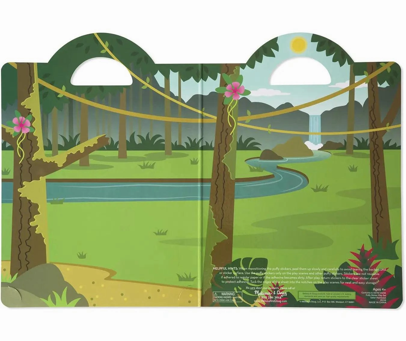 Melissa & Doug Reusable Puffy Sticker Play Set - Safari