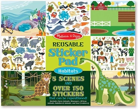 Melissa & Doug Reusable Sticker Pad - Habitats