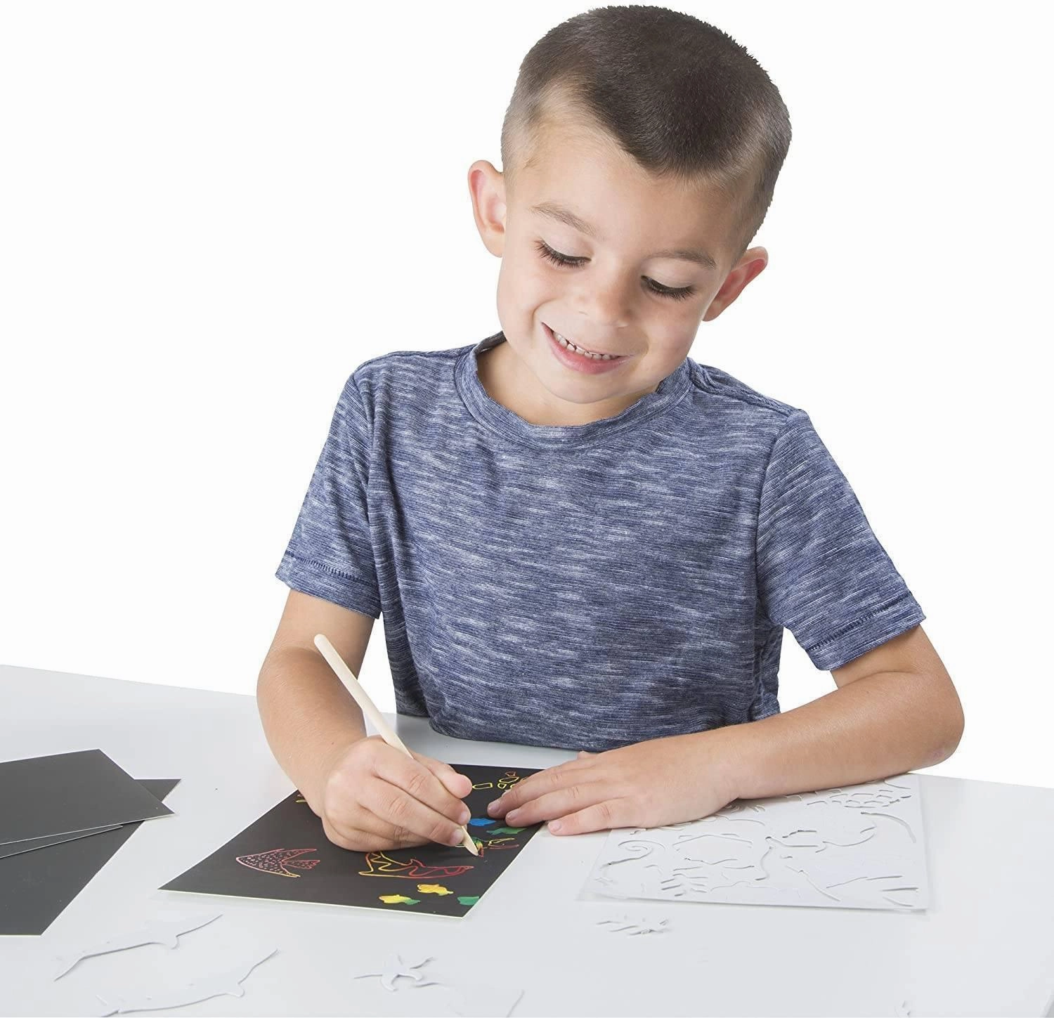 Melissa & Doug Scratch Art Sheets Marine Life