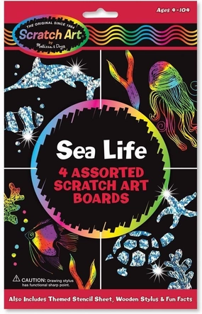 Melissa & Doug Scratch Art Sheets Marine Life