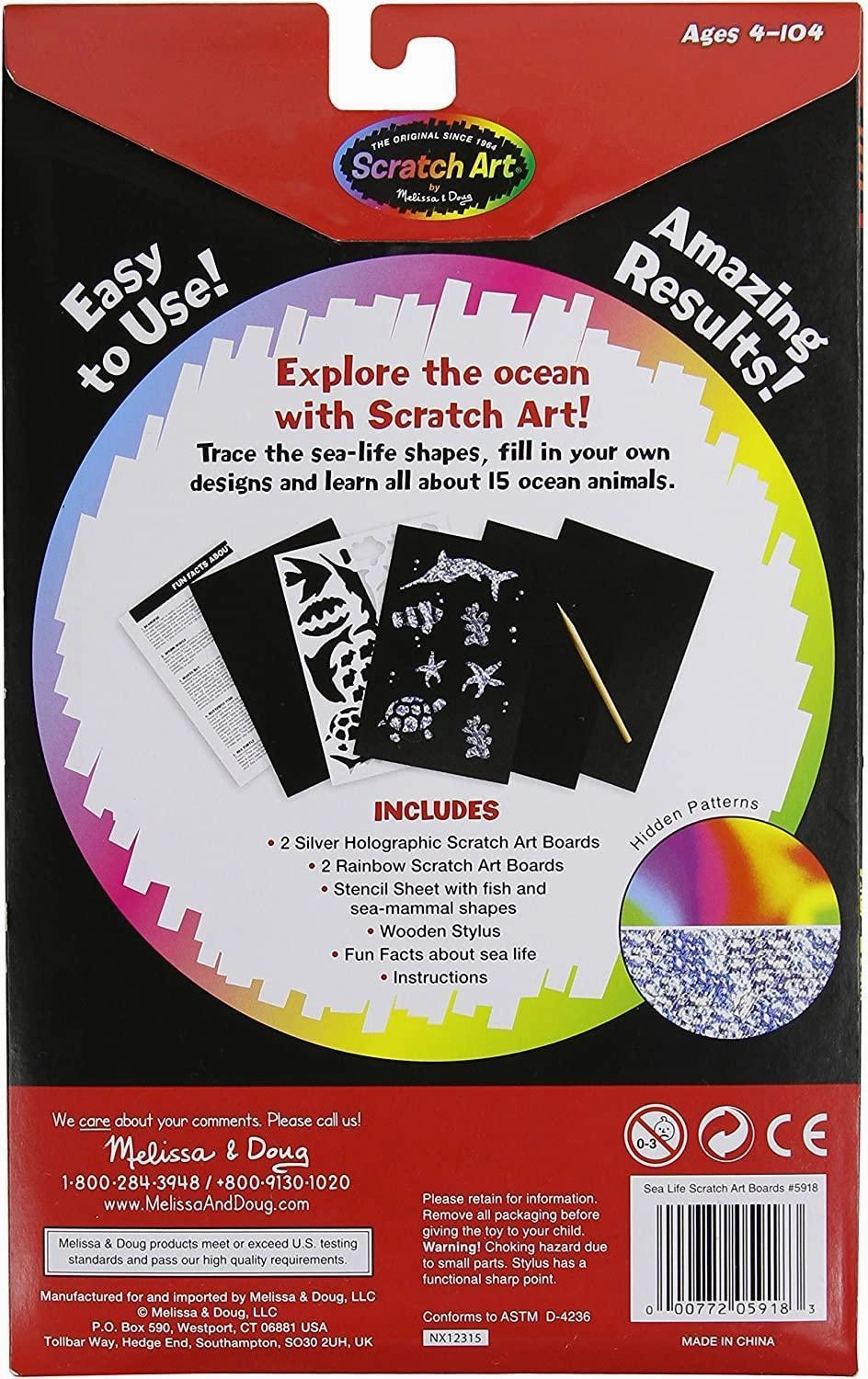 Melissa & Doug Scratch Art Sheets Marine Life
