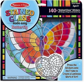 Melissa & Doug Stained Glass Butterfly Craft Sticker Kit