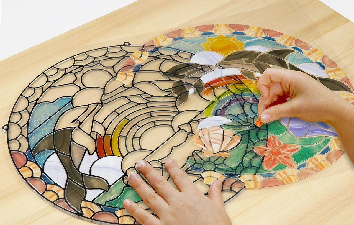 Melissa & Doug Stained Glass Dolphin Craft Sticker Kit
