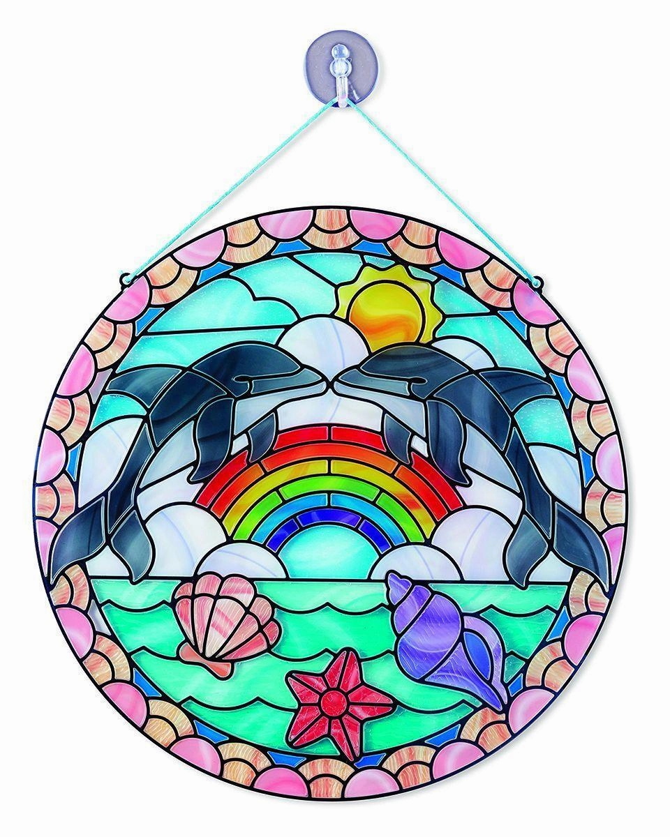 Melissa & Doug Stained Glass Dolphin Craft Sticker Kit