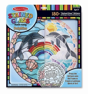 Melissa & Doug Stained Glass Dolphin Craft Sticker Kit