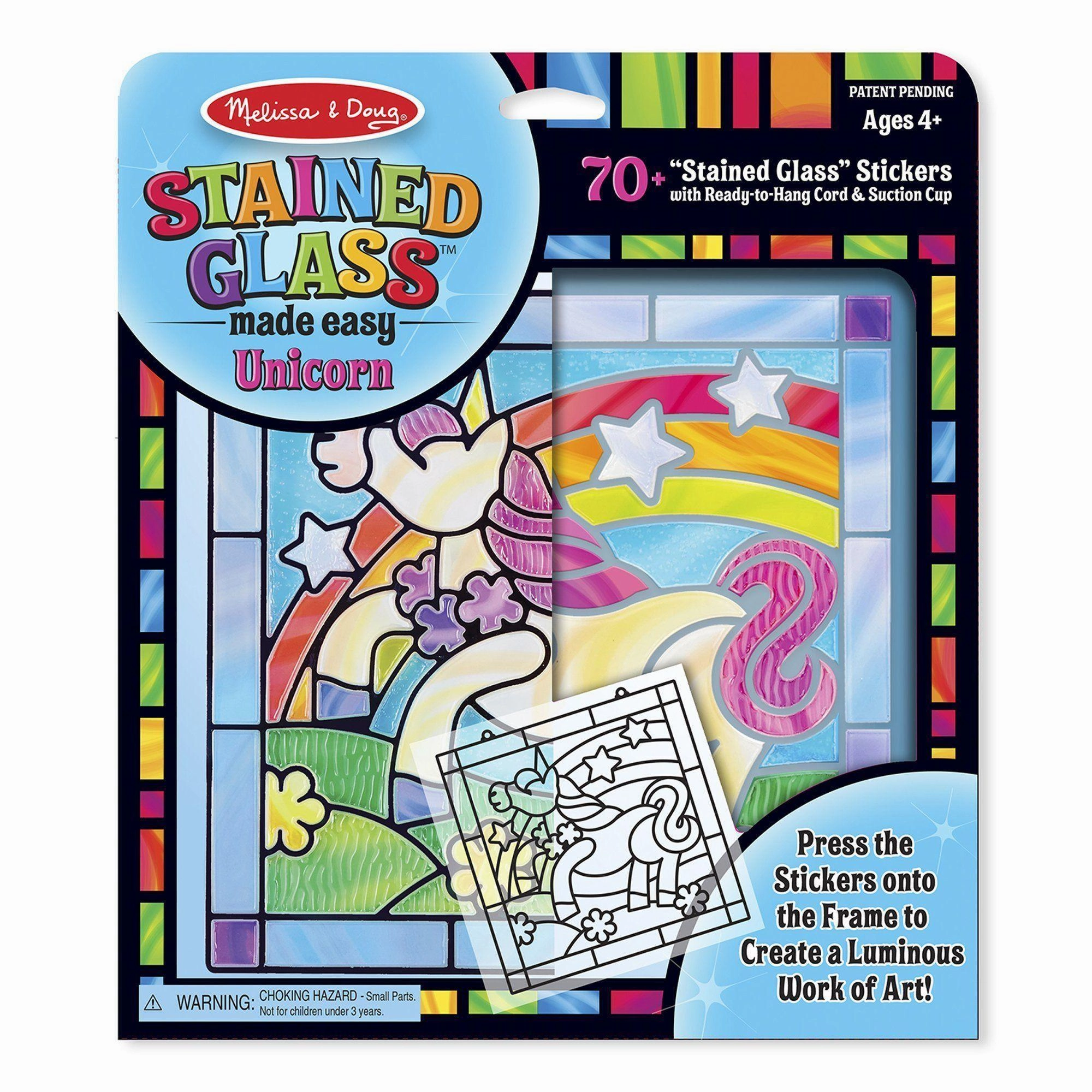 Melissa & Doug Stained Glass Unicorn Craft Sticker Kit