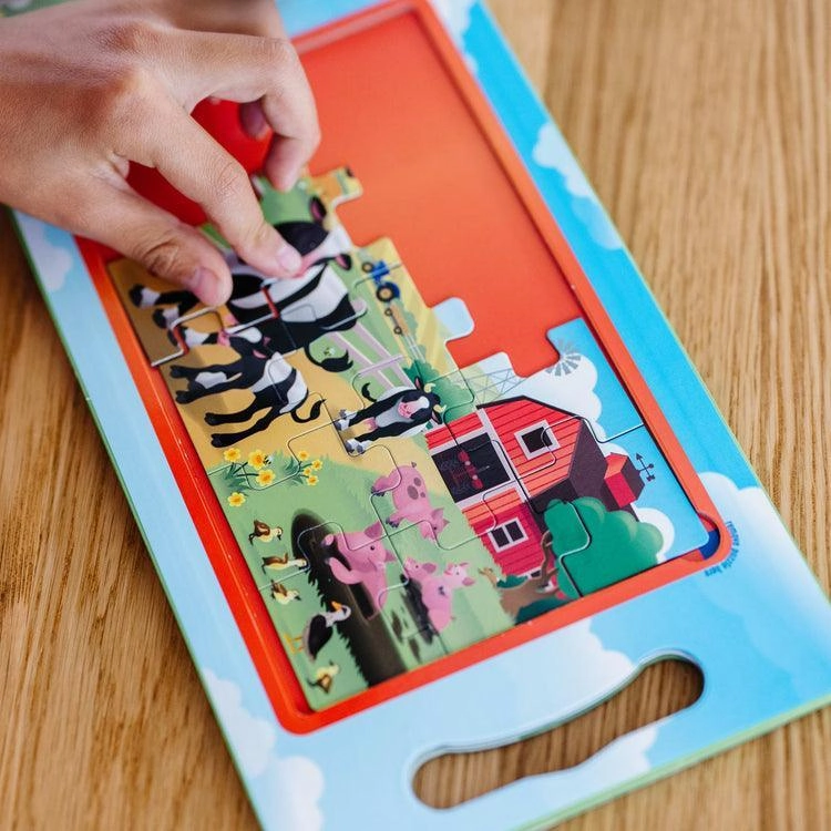 Melissa & Doug Take Along Magnetic Jigsaw Puzzles - On The Farm
