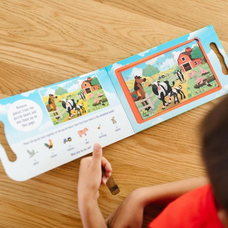 Melissa & Doug Take Along Magnetic Jigsaw Puzzles - On The Farm