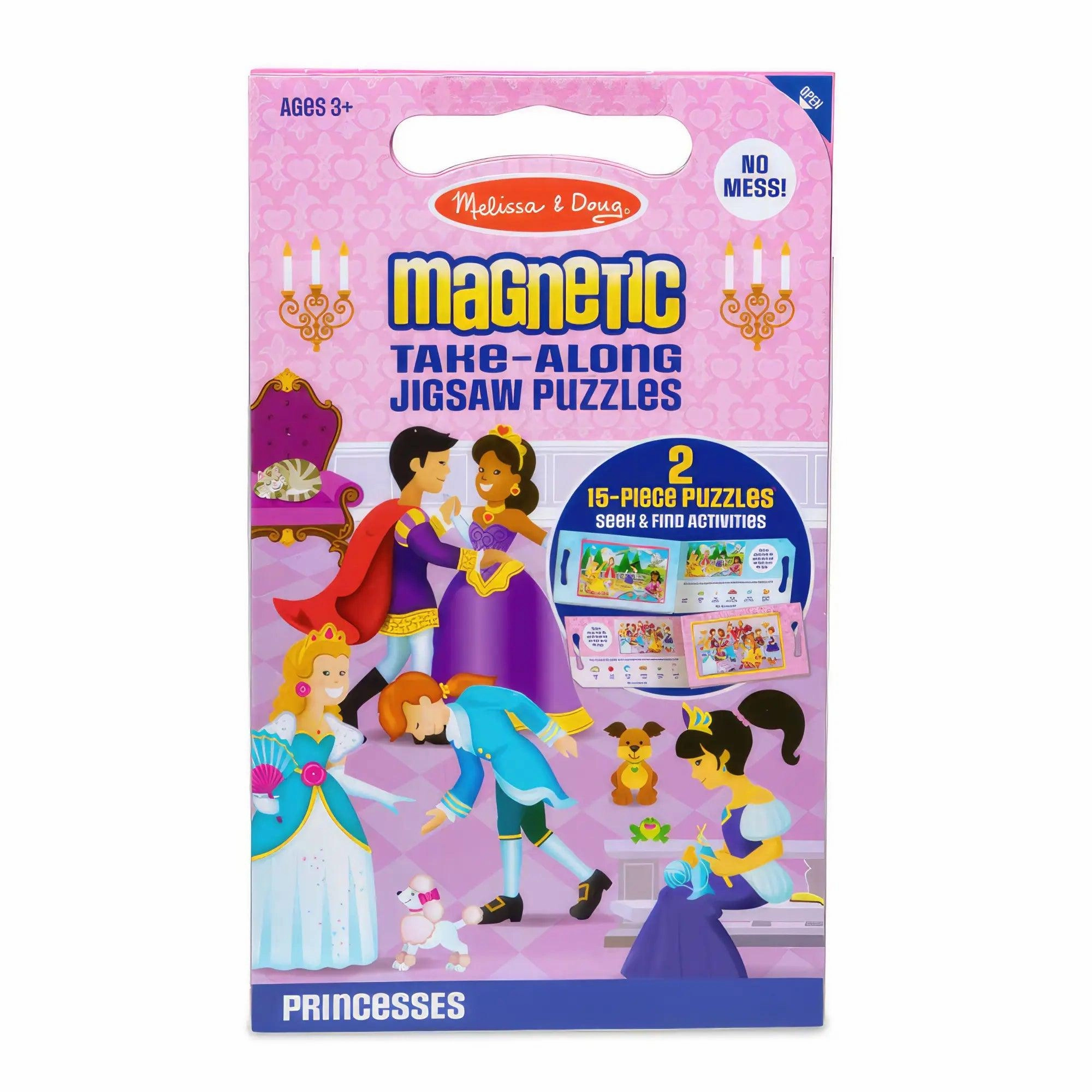 Melissa & Doug Take Along Magnetic Jigsaw Puzzles - Princesses