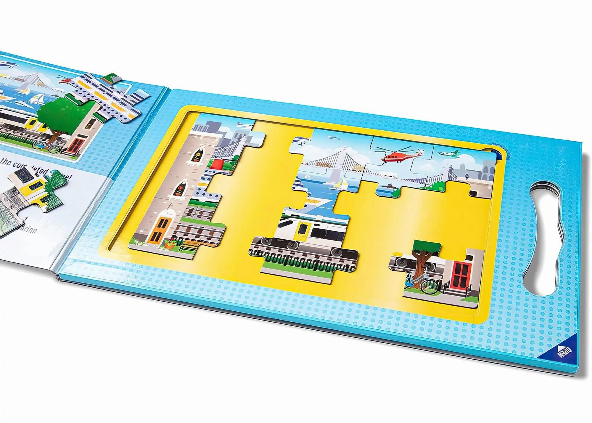 Melissa & Doug Take Along Magnetic Jigsaw Puzzles Travel Toy Vehicles