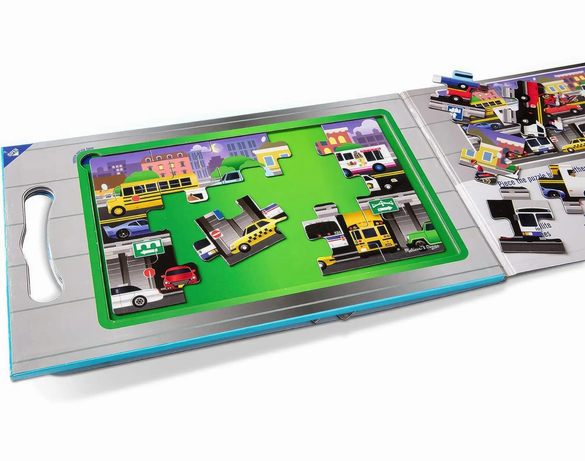 Melissa & Doug Take Along Magnetic Jigsaw Puzzles Travel Toy Vehicles