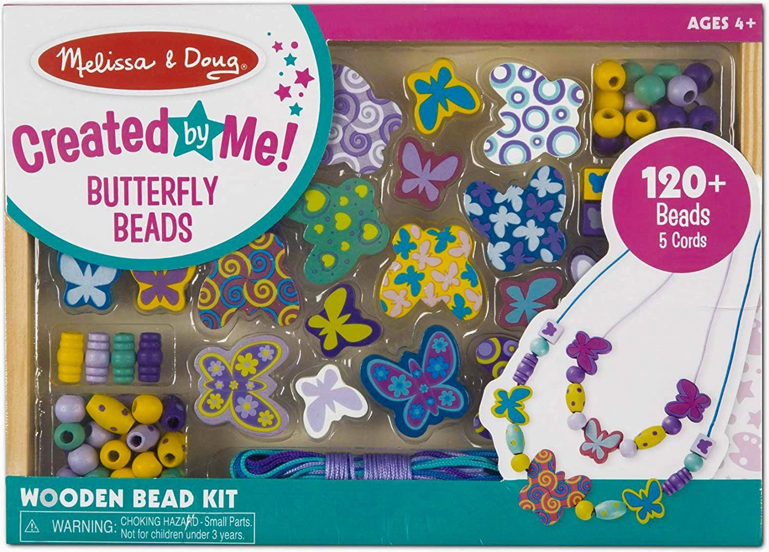 Melissa & Doug Wooden Butterfly Beads