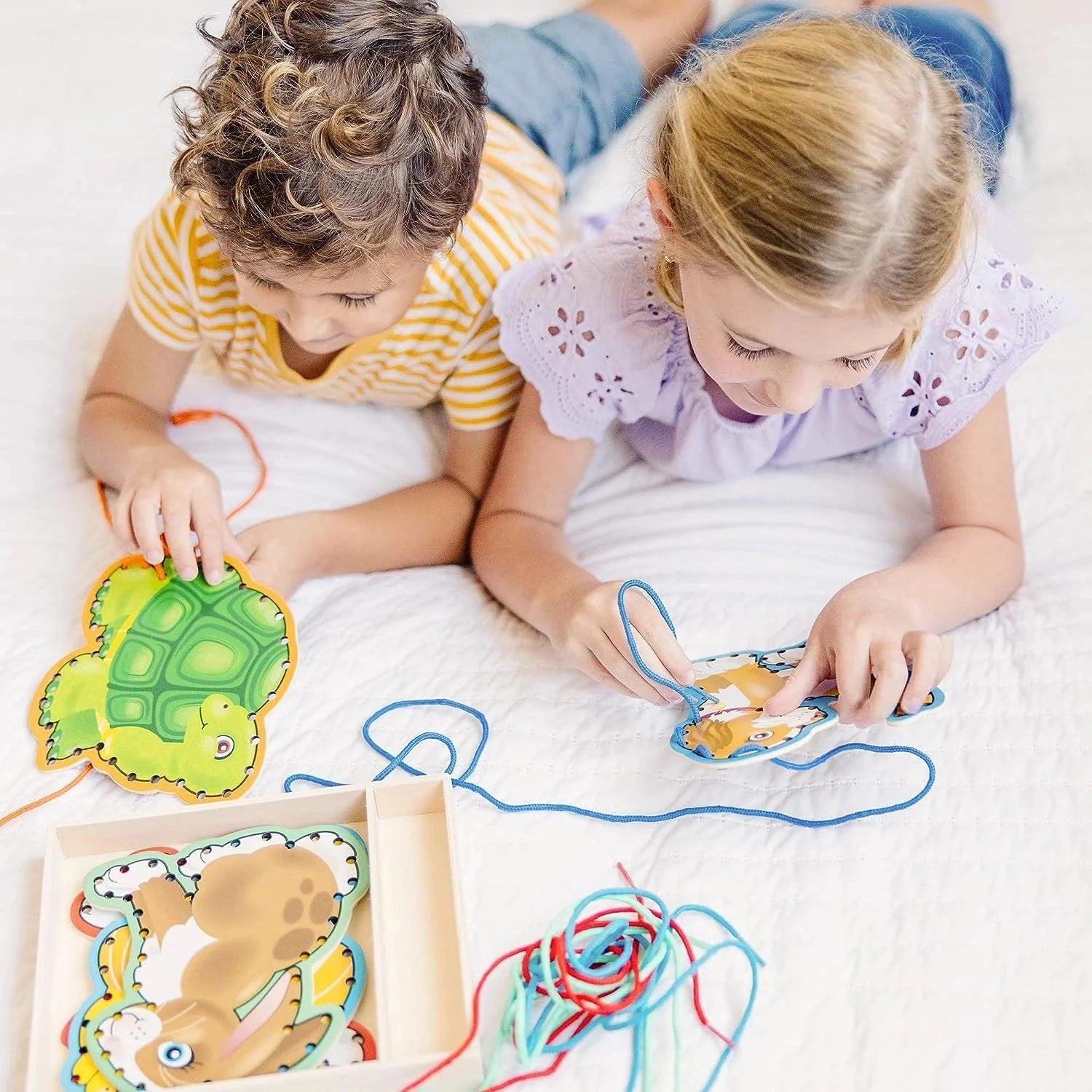Melissa & Doug Wooden Panels & Laces Activity Set - Pets