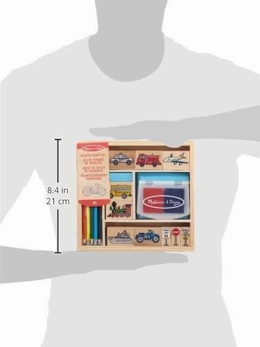 Melissa & Doug Wooden Stamp Set - Vehicles