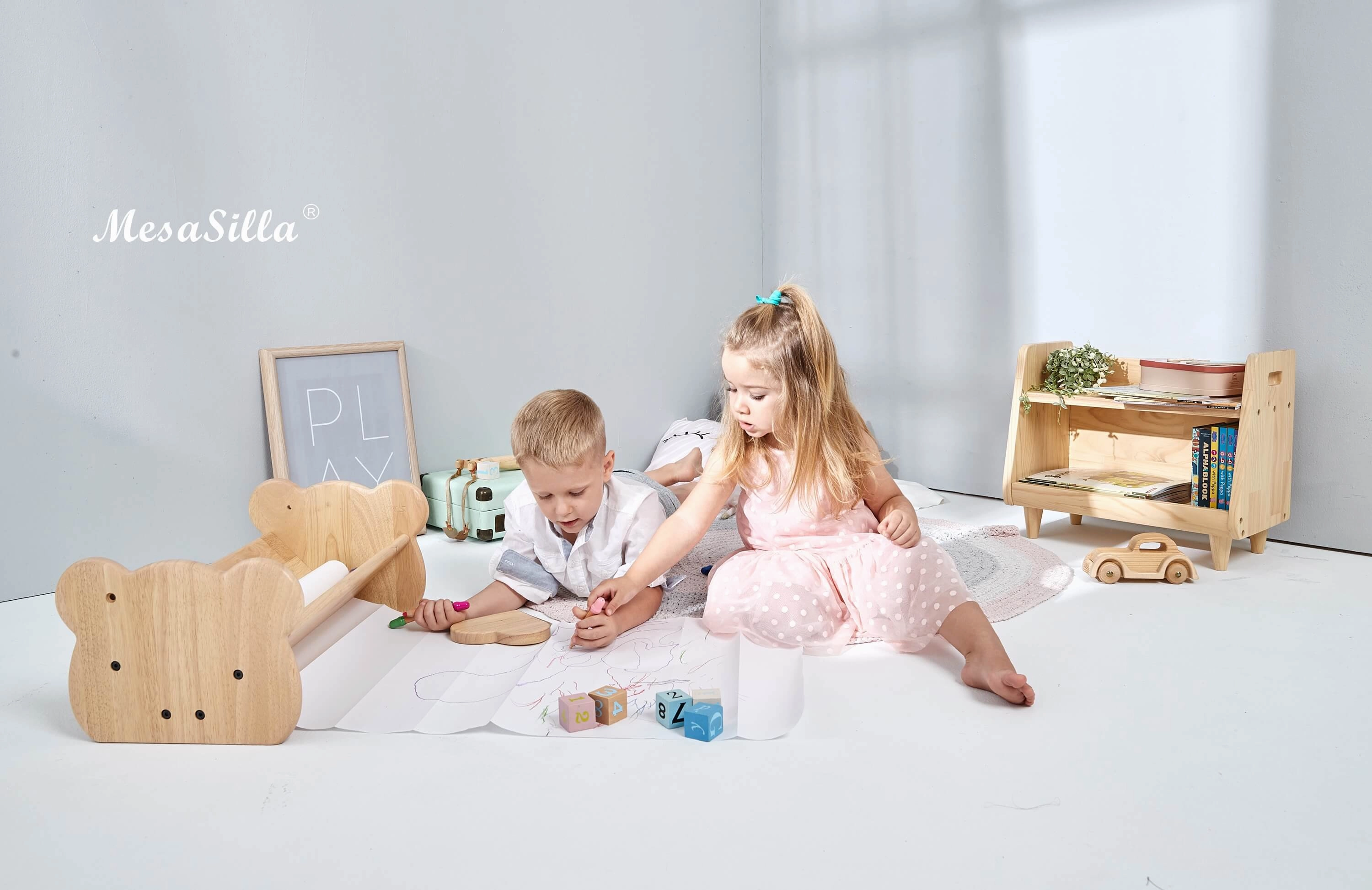 Mesasilla Toddler Book Caddy with Detachable Divider - Innovative Storage Solution