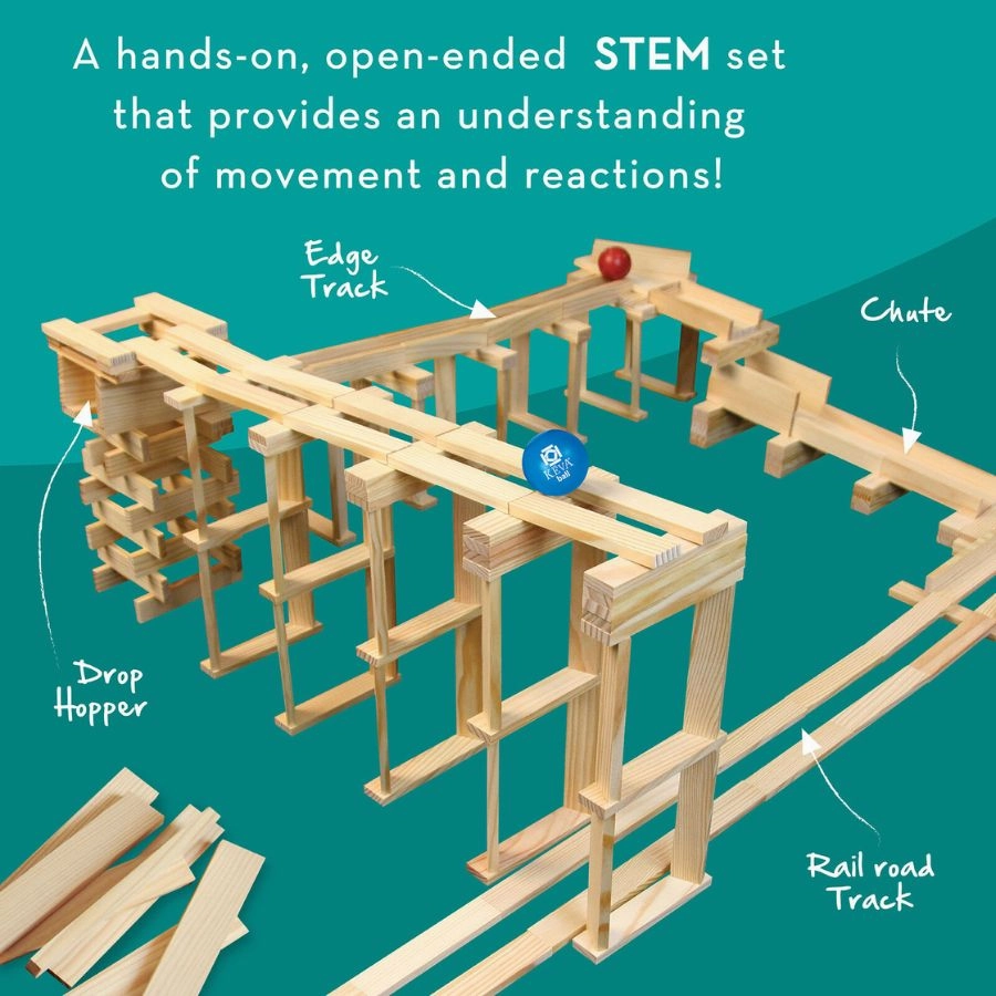 Mindware - KEVA Contraptions 200 Piece Wooden Planks Building Set