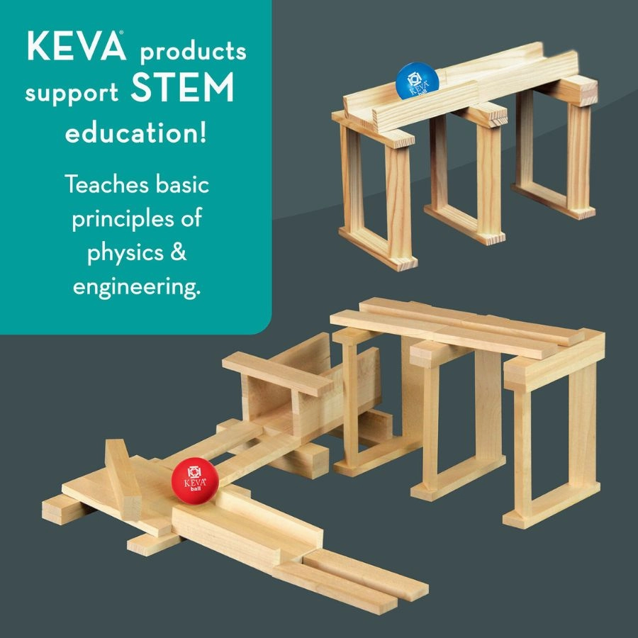 Mindware - Keva Contraptions 50 Wooden Planks Building Set