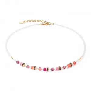 Mini Cubes Magenta Necklace 4565/10-0422 Coeur De Lion Jewellery
