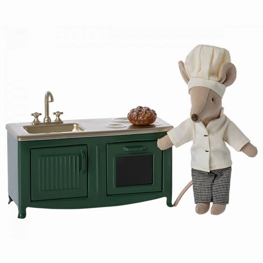 Miniature Kitchen for Mice - Dark Green