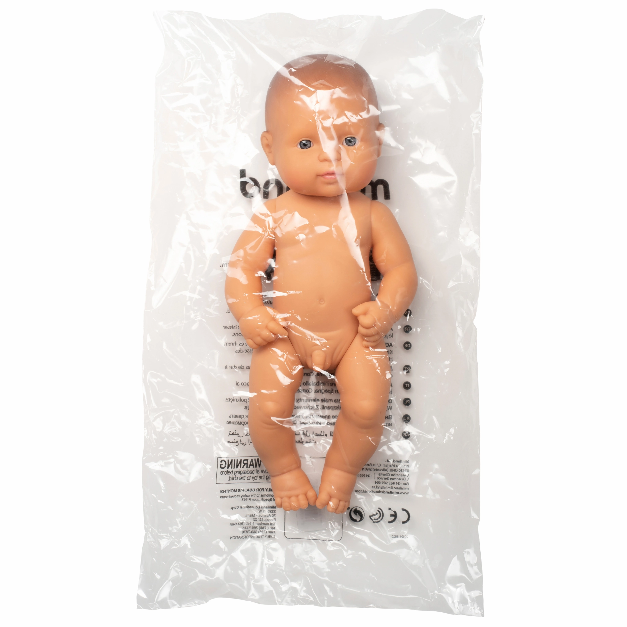 Miniland Caucasian Baby Boy Doll