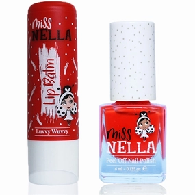 Miss Nella Lip Balm LUVVY WUVVY   Nail Polish Strawberry M Creame