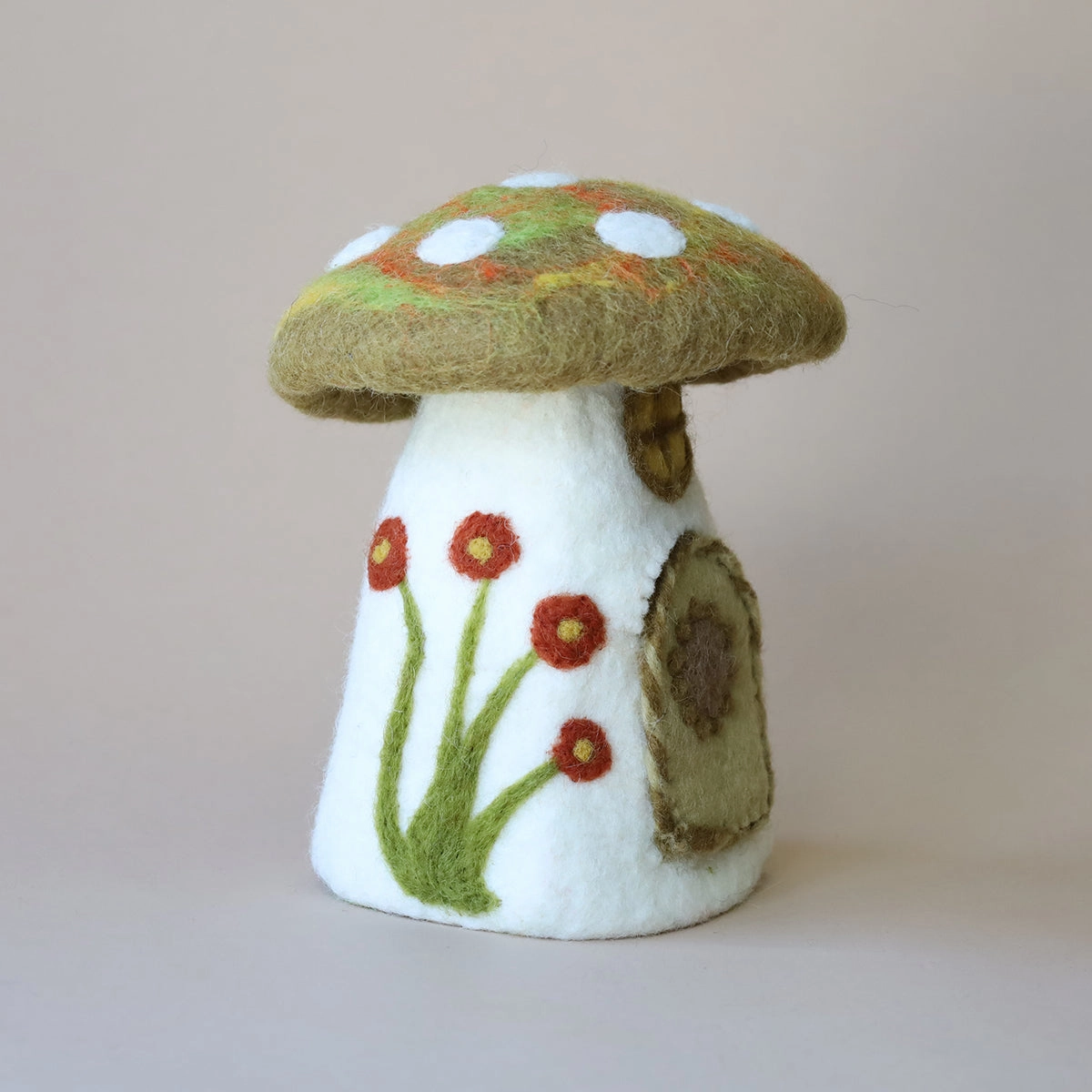Mushroom House with Carrot Garden Mat