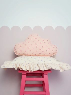 Muslin "Pink Forget-Me-Not" Cloud Pillow