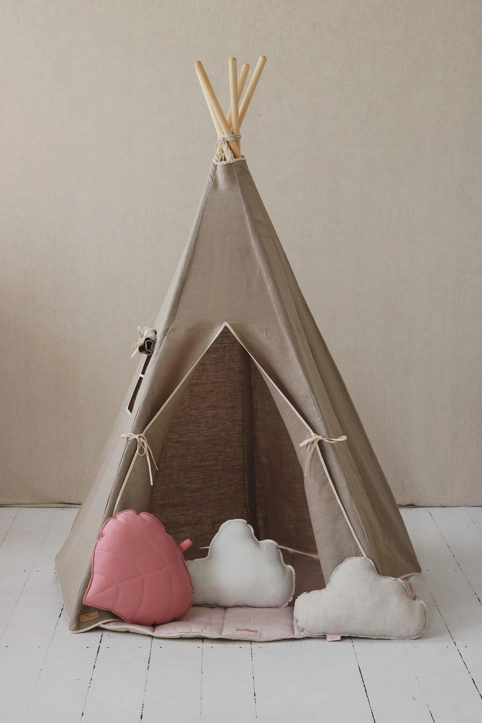 Natural Linen Teepee Tent