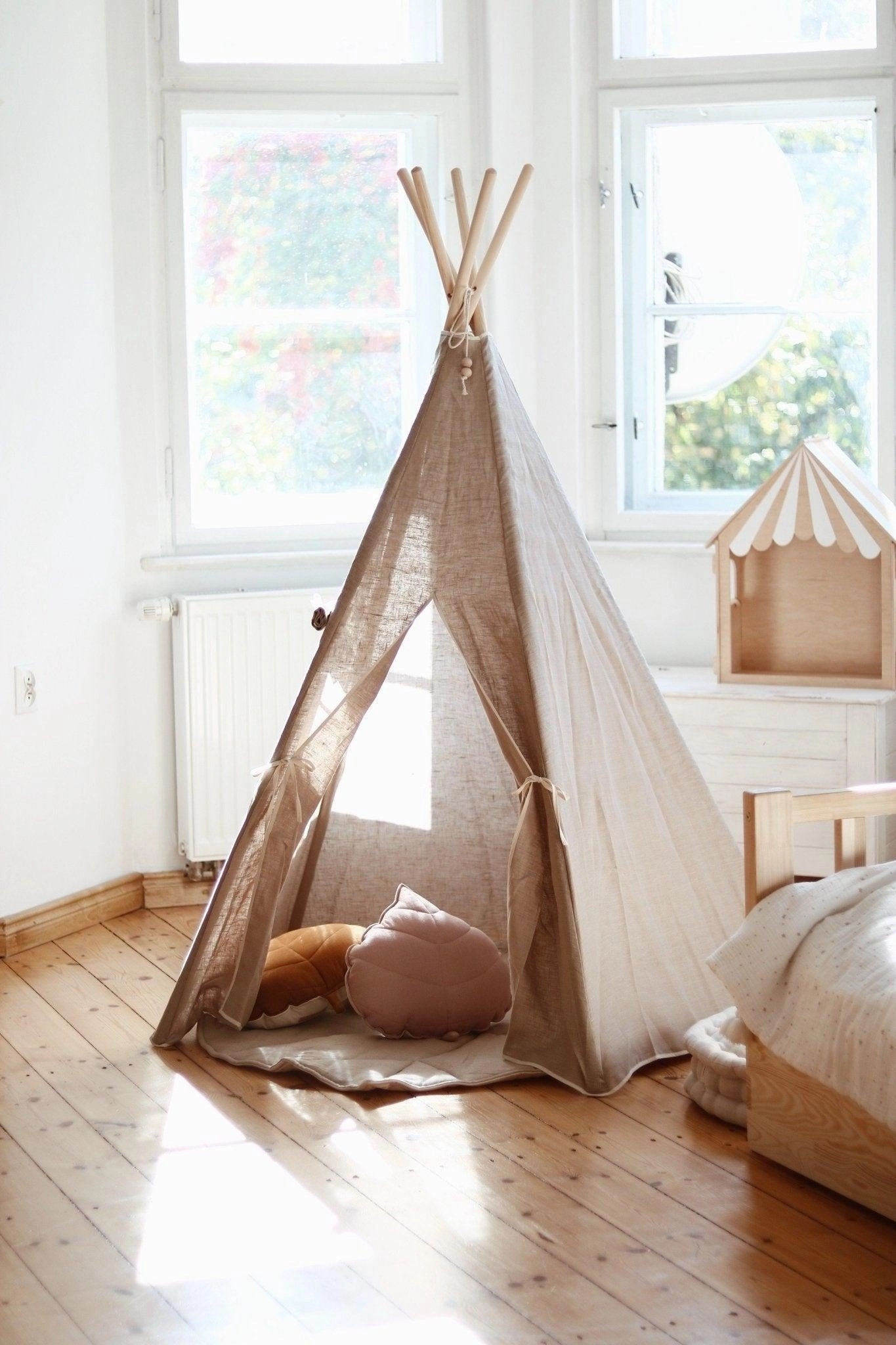 Natural Linen Teepee Tent