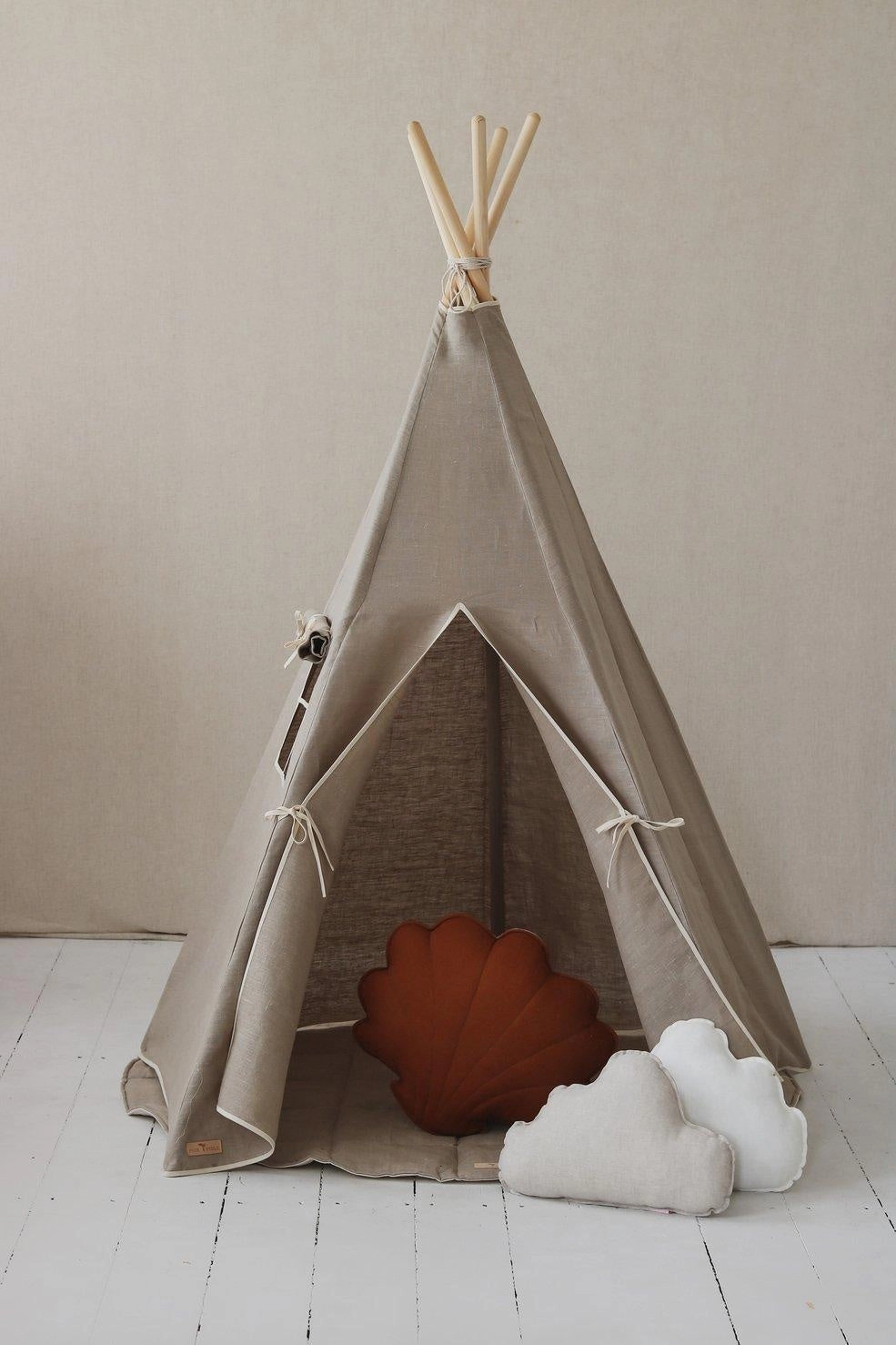 Natural Linen Teepee Tent