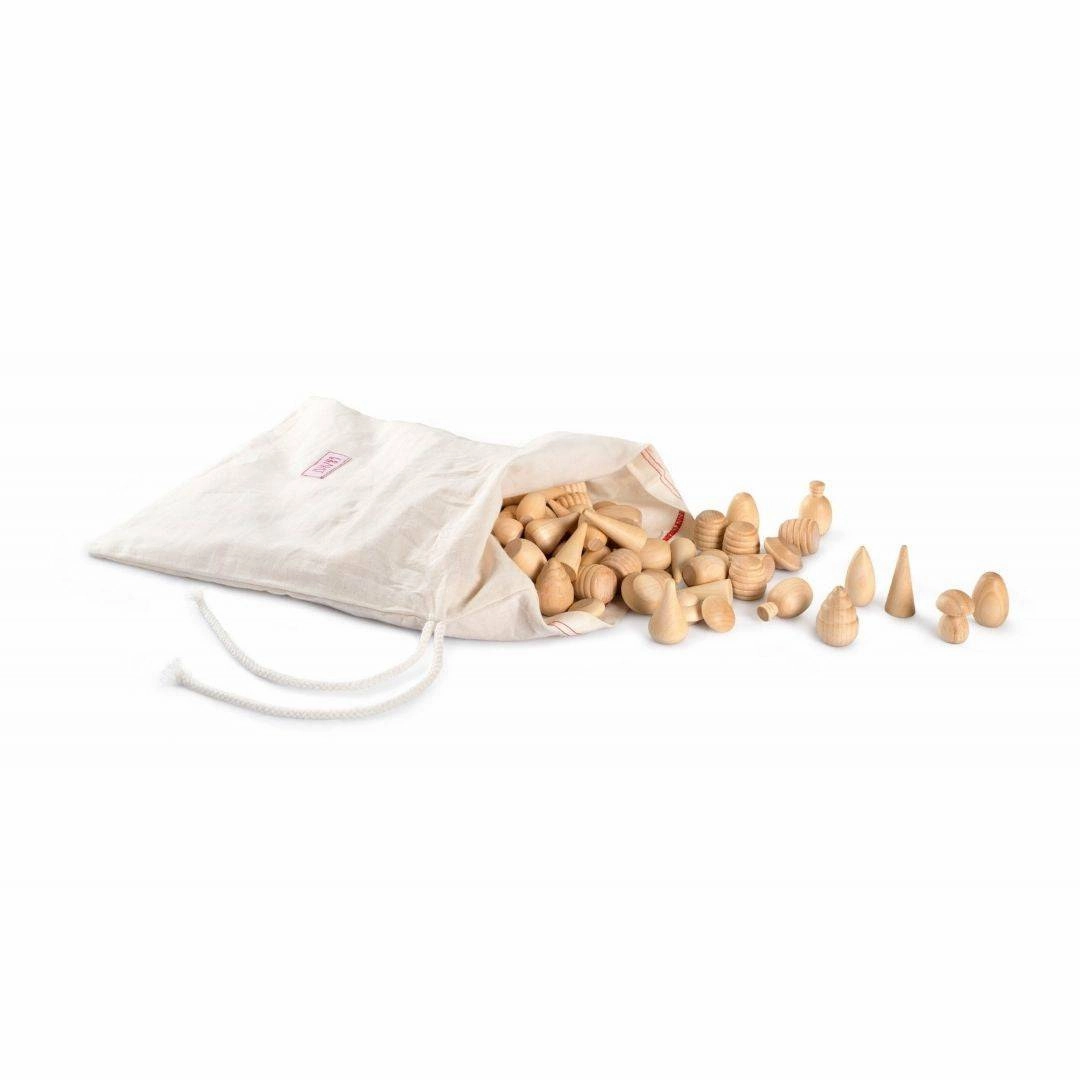 Natural Wooden Mandala Pieces- 120 Pieces