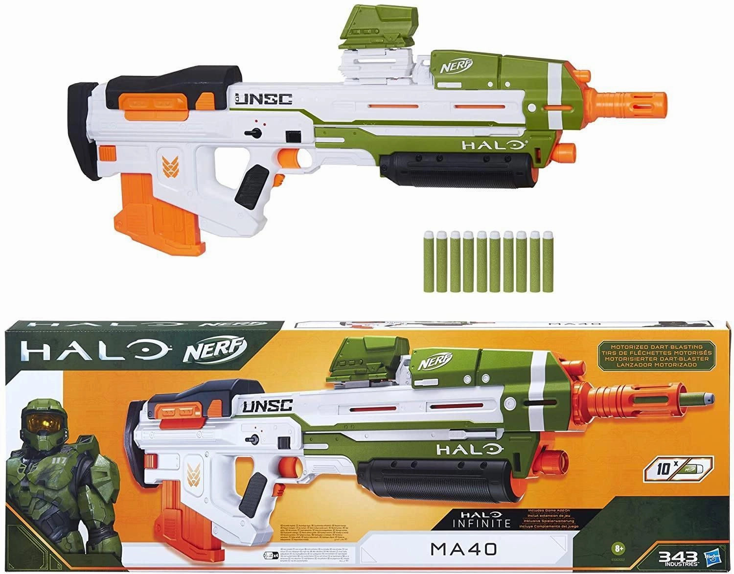 NERF Halo MA40 Motorized Dart Gun