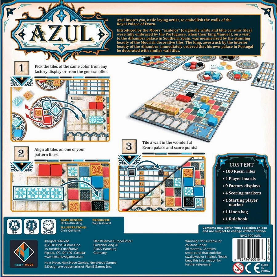 Next Move Games - Azul Board Game Award Winning Strategy Game