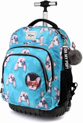 Oh My Pop! Pop! Doggy-GTS School Trolley-Rucksack Backpack Casual, 47 cm