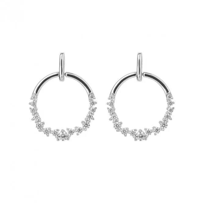 Open Circle Drop Zirconia Earrings E6185 Diamonfire Jewellery