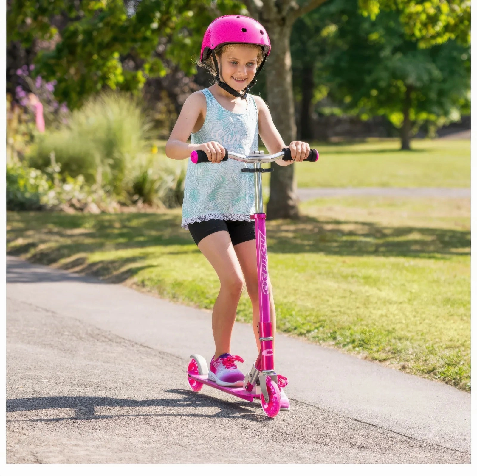 Osprey Buzz Kids Folding Scooter - Pink