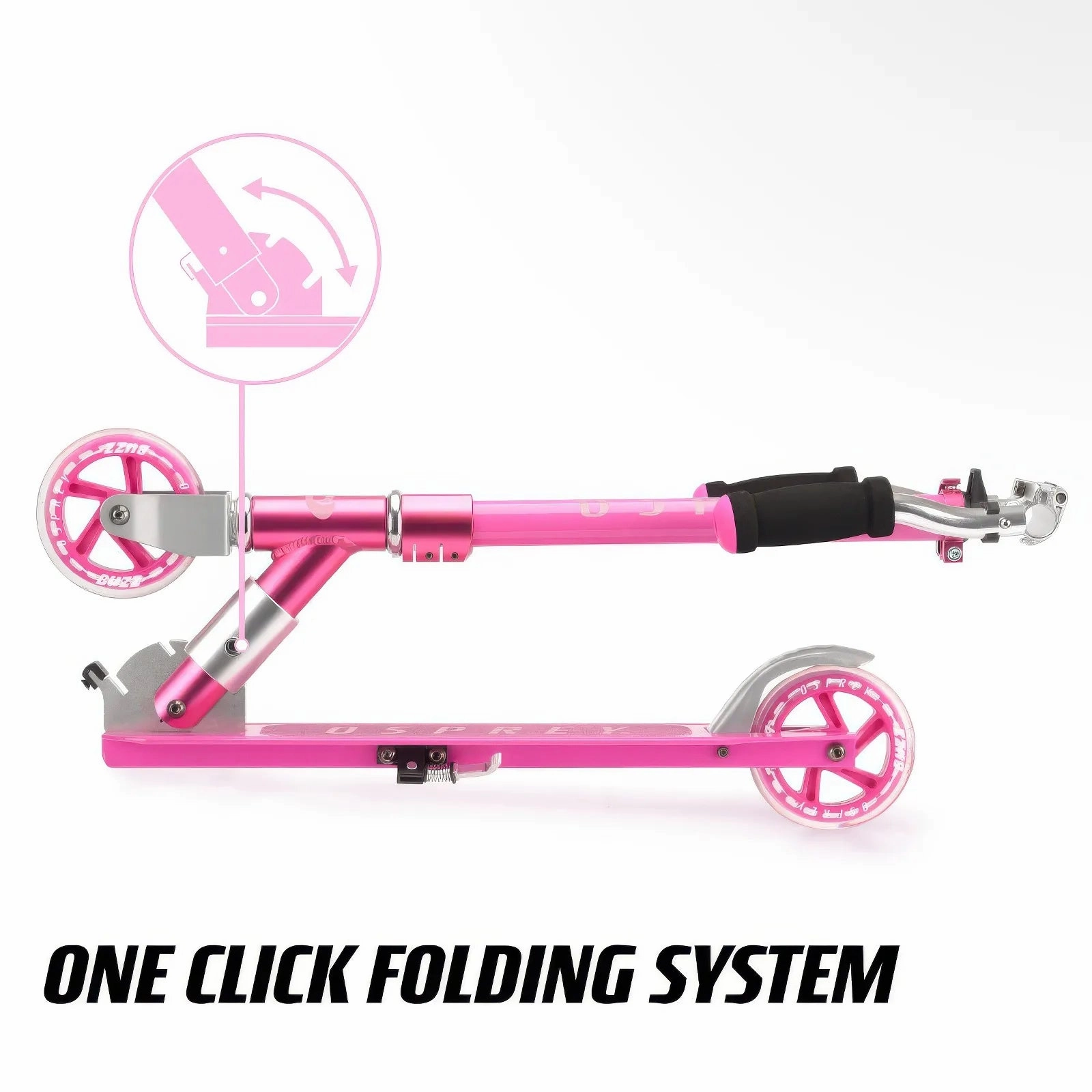 Osprey Buzz Kids Folding Scooter - Pink