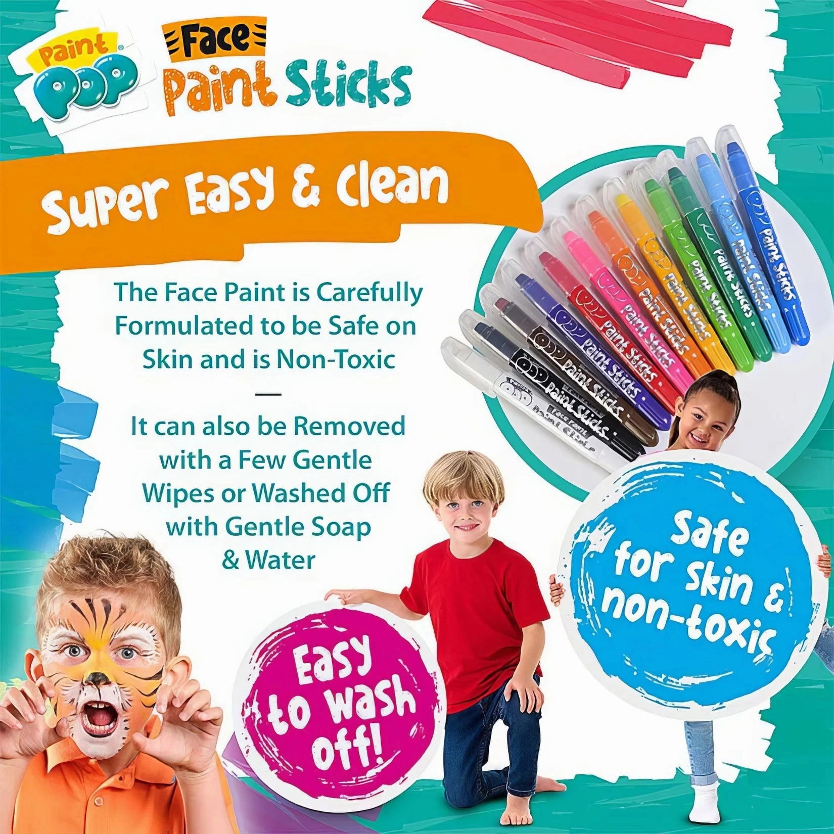 Paint Pop Face Paint Sticks 12 Pack