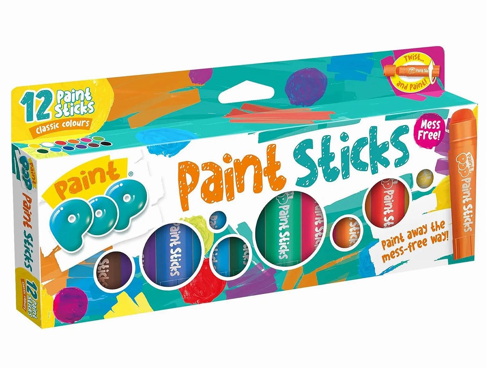 Paint Pop Paint Sticks For Kids - 12 Pack