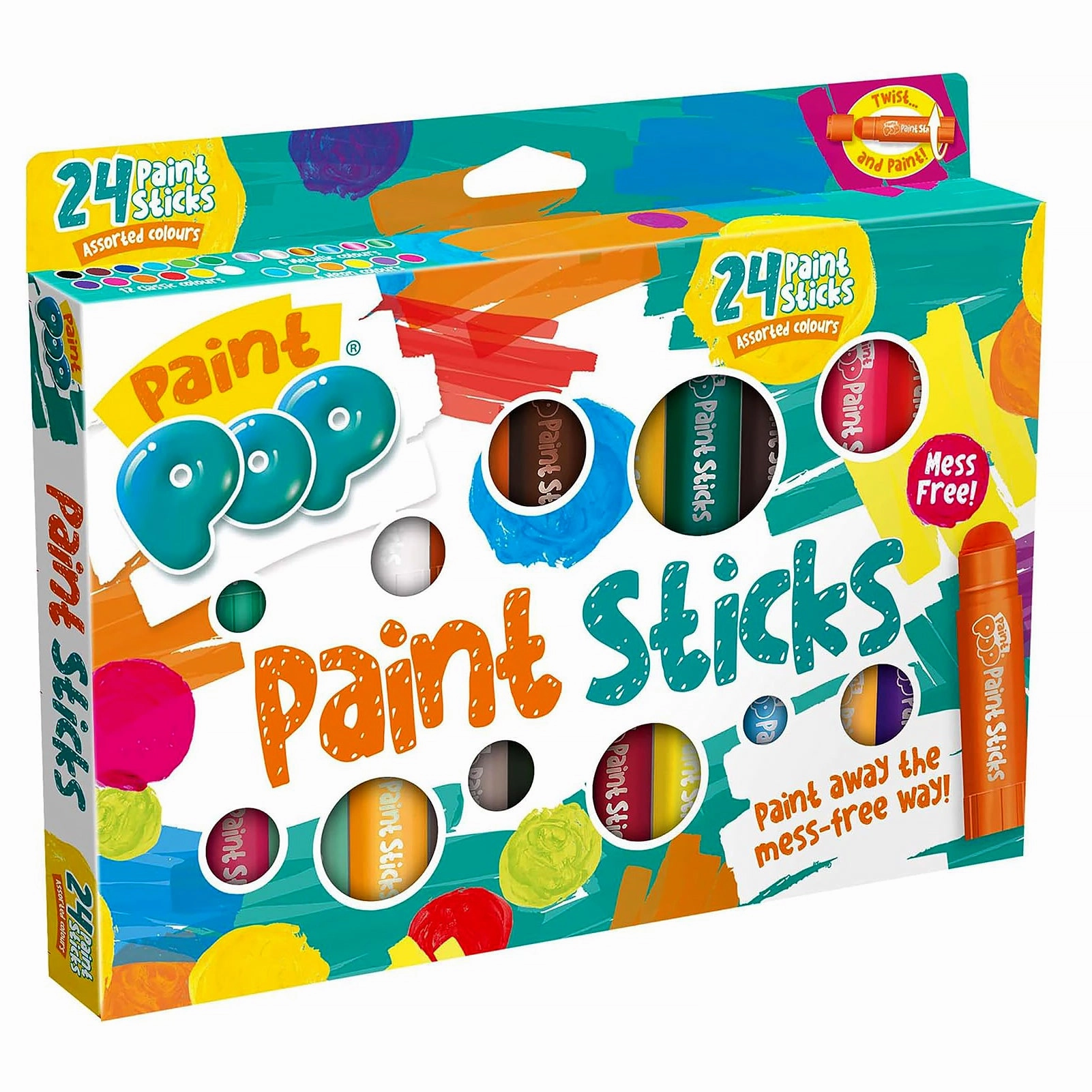 Paint Pop Paint Sticks For Kids - 24 Pack
