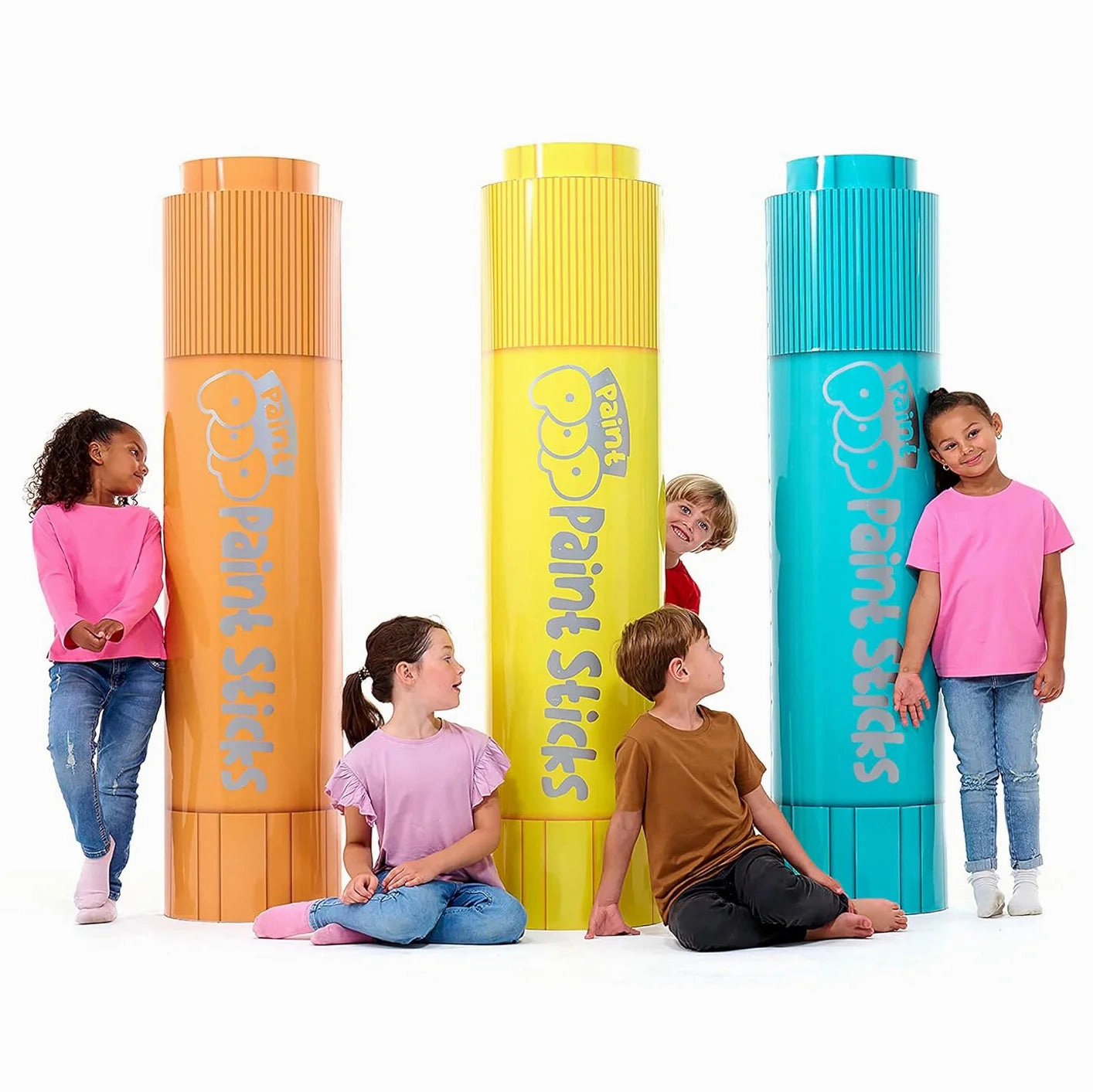 Paint Pop Paint Sticks For Kids - 6 Pack Metallic Assorted Colours
