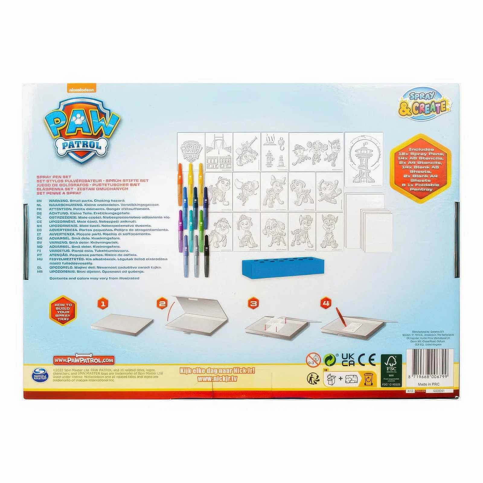 PAW Patrol Airbrush Colouring Set Deluxe