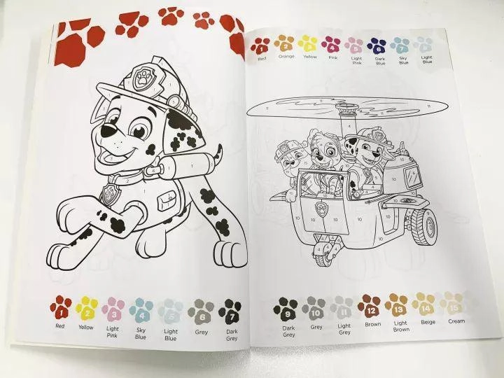 PAW Patrol Colour By Numbers