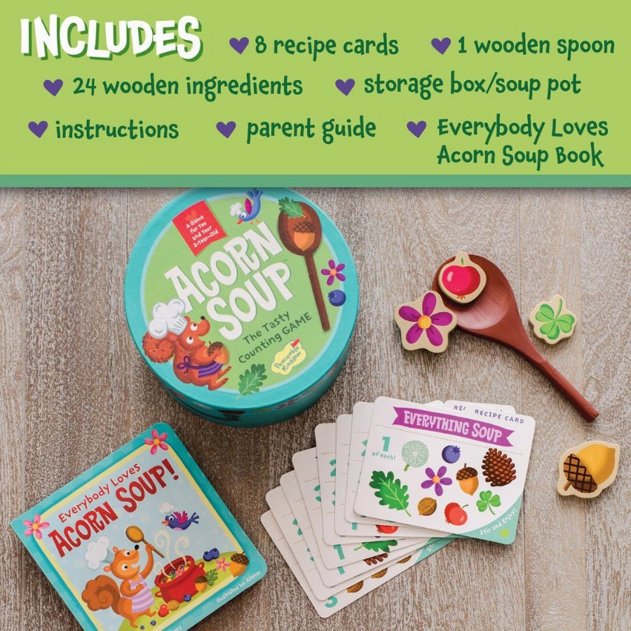 Peaceable Kingdom - Acorn Soup Counting Game for Toddlers