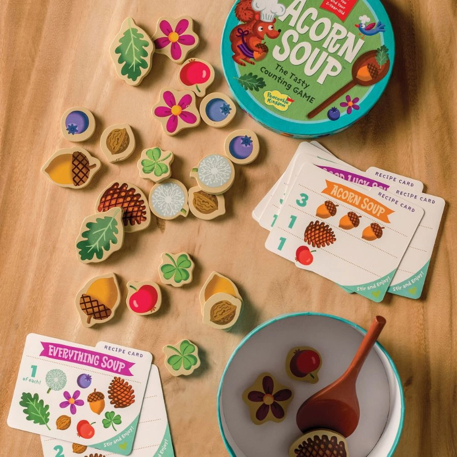 Peaceable Kingdom - Acorn Soup Counting Game for Toddlers