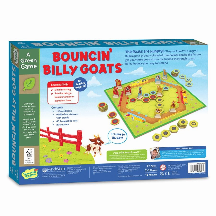 Peaceable Kingdom - Bouncin' Billy Goats Board Game
